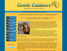 Tablet Screenshot of gentleguidance4dogs.com